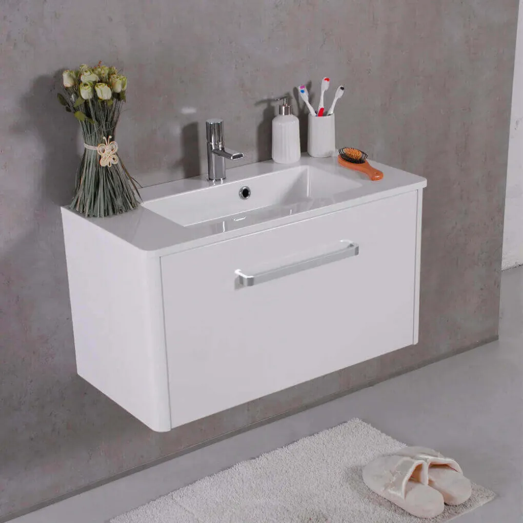 Шкаф нижний Fancy Marble Fiji 800 с умывальником Annabell 800- Фото 3